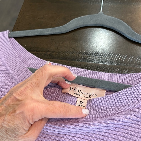 Philosophy Lilac Ribbed Knit Top - Picture 6 of 6